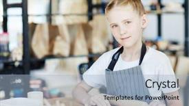  Presentation with sports table tennis two ping - Slides having pottery kid - cute little girl with rolling-pin background and a  colored foreground