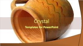  Presentation with pottery - Cool new PPT theme with pottery-old-pot-bowl backdrop and a tawny brown colored foreground