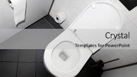  Presentation with black and white shapes - Audience pleasing presentation consisting of potty - public toilet in black backdrop and a  colored foreground