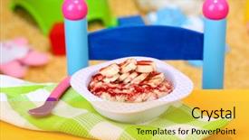  Presentation with preemie baby - PPT theme consisting of breakfast berries pancakes romantic breakfast on a wooden table spring morning cozy background and a lemonade colored foreground