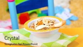  Presentation with preterm labour baby - PPT theme with potty chair - bowl of porridge for baby background and a yellow colored foreground