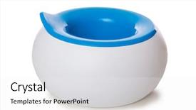  Presentation with octopus on isolated white - Presentation design with potty isolated on the white background and a  colored foreground