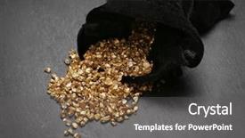  Presentation with gold nugget - Amazing slide set having pouch with scattered gold nugget backdrop and a gray colored foreground