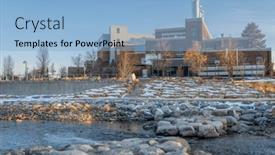  Presentation with winter river - Theme with poudre-river-at-a-whitewater background and a  colored foreground