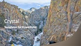  Presentation with rocky mountains - Audience pleasing slide set consisting of poudre river at little narrow backdrop and a gray colored foreground