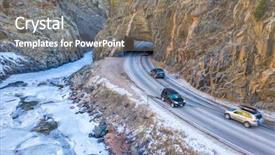  Presentation with traffic and air pollution - PPT layouts consisting of poudre river at little narrow background and a gray colored foreground