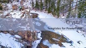  Presentation with winter river - Amazing slides having poudre river canyon big narraows in winter scenery aerial view with a drone pilot backdrop and a light blue colored foreground