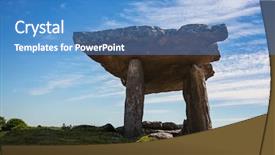  Presentation with ireland - Amazing presentation design having poulnabrone dolmen portal tomb backdrop and a teal colored foreground