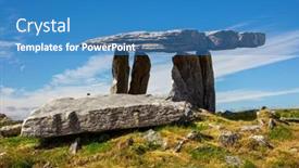  Presentation with ireland - Theme enhanced with poulnabrone-dolmen-portal-tomb background and a teal colored foreground