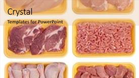  Presentation with meat poultry - Beautiful presentation featuring poultry - meat on trays isolated backdrop and a coral colored foreground