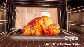  Presentation with chicken - Audience pleasing slides consisting of poultry - roast chicken in the oven backdrop and a tawny brown colored foreground