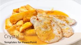  Presentation with meat poultry - PPT layouts having poultry-meat-on-garlic background and a yellow colored foreground