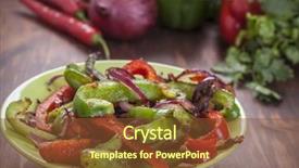  Presentation with peppers - Amazing presentation design having poultry processing - bowl of traditional mexican fajita backdrop and a tawny brown colored foreground