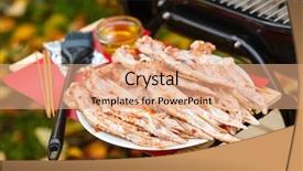  Presentation with processing - Slide deck consisting of poultry processing - chicken wings background and a coral colored foreground