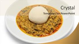  Presentation with soup - PPT theme consisting of pounding - egusi soup and pounded yam background and a lemonade colored foreground