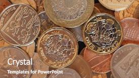  Presentation with united kingdom - Cool new theme with pounding - pound coins money gbp currency backdrop and a tawny brown colored foreground