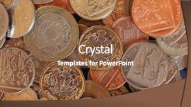  Presentation with united - PPT theme enhanced with pounding - pound coins money gbp currency background and a  colored foreground