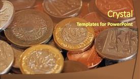  Presentation with philippine currency american period money - Slides consisting of pounding - pound coins money gbp currency background and a tawny brown colored foreground