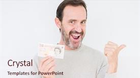  Presentation with indian festival and his ten sides - Slide set having pounding - senior man holding ten pounds background and a lemonade colored foreground