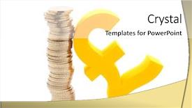  Presentation with gold coins and jewelry - Beautiful PPT theme featuring pounding - stack of gold coins backdrop and a white colored foreground