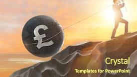  Presentation with trading - Slide set featuring pounding - trader trading in british pound background and a tawny brown colored foreground