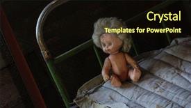  Presentation with doll - Audience pleasing presentation theme consisting of pour childhood old dirty doll backdrop and a wine colored foreground