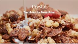  Presentation with cereal - Colorful slide set enhanced with pour-milk-into-the-cereal backdrop and a coral colored foreground