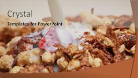  Presentation with cereal - Amazing slide set having pour-milk-into-the-cereal backdrop and a soft green colored foreground