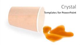  Presentation with coffee - Theme with poured-coffee-isolated-on-white background and a  colored foreground