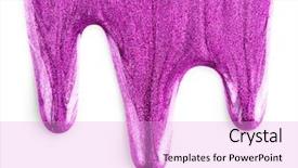 Presentation with nail - Amazing presentation theme having poured isolated on white background backdrop and a lavender colored foreground