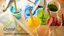  Presentation with oil field - Cool new presentation theme with poured paint in background shallow backdrop and a yellow colored foreground