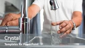  Presentation with pouring water - Audience pleasing slides consisting of pouring a glass of water backdrop and a gray colored foreground