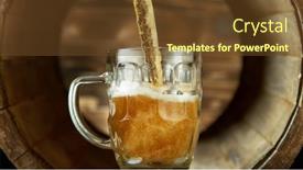  Presentation with beer - Slides featuring pouring-beer-into-glass-inside background and a tawny brown colored foreground