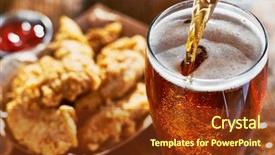  Presentation with fried chicken - Cool new theme with pouring beer into mug backdrop and a tawny brown colored foreground
