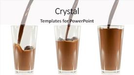  Presentation with chocolate milk - Beautiful PPT layouts featuring pouring chocolate milk backdrop and a white colored foreground