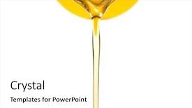  Presentation with cooking - PPT layouts enhanced with pouring cooking oil from pitcher background and a white colored foreground