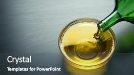  Presentation with cooking oil - Beautiful PPT layouts featuring pouring cooking oil into bowl backdrop and a dark gray colored foreground