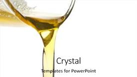  Presentation with cooking oil - Audience pleasing PPT layouts consisting of pouring cooking oil on white backdrop and a white colored foreground