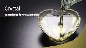  Presentation with seed oil - Theme enhanced with pouring grape seed oil background and a dark gray colored foreground