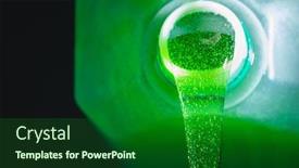  Presentation with soap - Colorful presentation enhanced with pouring-liquid-soap-close-up backdrop and a forest green colored foreground