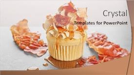  Presentation with maple - Slide set consisting of pouring-maple-syrup-onto-cupcake background and a lemonade colored foreground