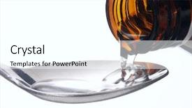  Presentation with medicine syrup - Theme featuring pouring medicine syrup detail background and a white colored foreground