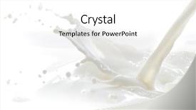  Presentation with milk splash - PPT layouts featuring pouring milk splash isolated background and a white colored foreground