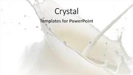  Presentation with milk splash - Presentation having pouring milk splash isolated on white background background and a white colored foreground