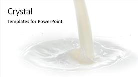  Presentation with milk splash - Presentation theme enhanced with pouring milk splash isolated background and a white colored foreground