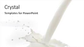  Presentation with milk splash - PPT layouts having pouring-milk-splash-isolated background and a white colored foreground