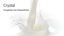  Presentation with milk splash - Beautiful presentation featuring pouring milk splash isolated backdrop and a white colored foreground