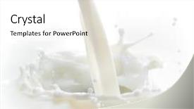  Presentation with milk splash - Theme having pouring milk splash isolated background and a white colored foreground