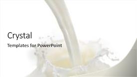  Presentation with milk splash - Theme featuring healthy lifestyle - pouring milk splash isolated background and a white colored foreground