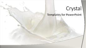  Presentation with milk splashing - Colorful theme enhanced with pouring milk splash isolated backdrop and a white colored foreground